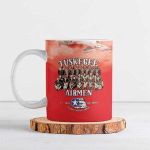 Remembering Tuskegee Airmen Ceramic Mug Heroes of the 332nd Squadron Red Art