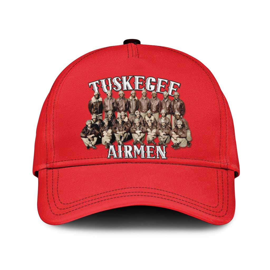 Remembering the Red Tail Heroes Classic Cap Tuskegee Airmen Legacy - Red - African Pride