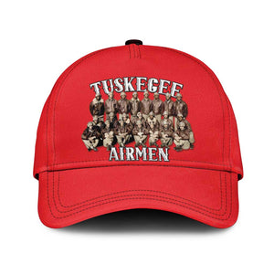 Remembering the Red Tail Heroes Classic Cap Tuskegee Airmen Legacy - Red - African Pride