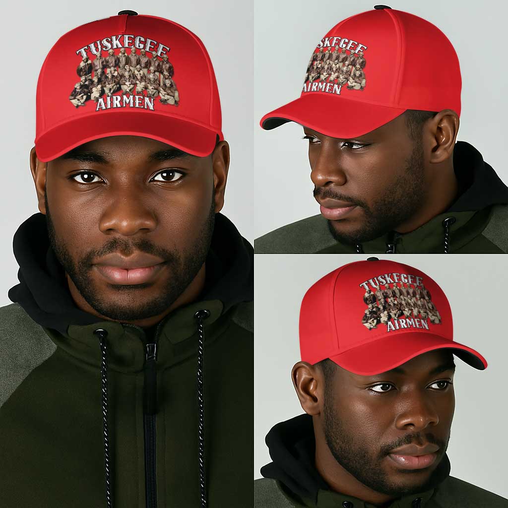 Remembering the Red Tail Heroes Classic Cap Tuskegee Airmen Legacy - Red - African Pride