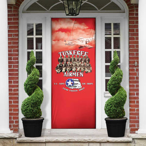 Remembering Tuskegee Airmen Door Cover Heroes of the 332nd Squadron Red Art