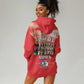 Remembering the Red Tail Heroes Hoodie Dress Tuskegee Airmen Legacy - Red - African Pride
