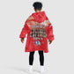 Remembering the Red Tail Heroes Kid Wearable Blanket Hoodie Tuskegee Airmen Legacy - Red - African Pride