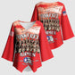 Remembering Tuskegee Airmen Kimono Sleeve Blouse Heroes of the 332nd Squadron Red Art