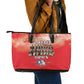 Remembering the Red Tail Heroes Leather Tote Bag Tuskegee Airmen Legacy - Red - African Pride