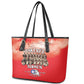 Remembering the Red Tail Heroes Leather Tote Bag Tuskegee Airmen Legacy - Red - African Pride