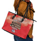 Remembering the Red Tail Heroes Leather Tote Bag Tuskegee Airmen Legacy - Red - African Pride