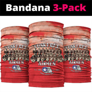 Remembering the Red Tail Heroes Neck Gaiter Tuskegee Airmen Legacy - Red - African Pride
