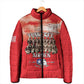 Remembering Tuskegee Airmen Padded Jacket Heroes of the 332nd Squadron Red Art