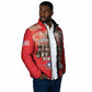 Remembering Tuskegee Airmen Padded Jacket Heroes of the 332nd Squadron Red Art