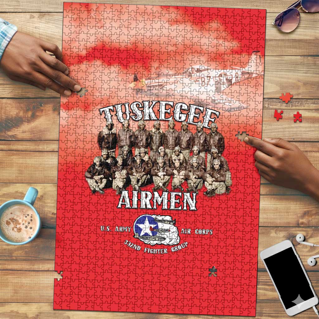 Remembering Tuskegee Airmen Puzzle Heroes of the 332nd Squadron Red Art