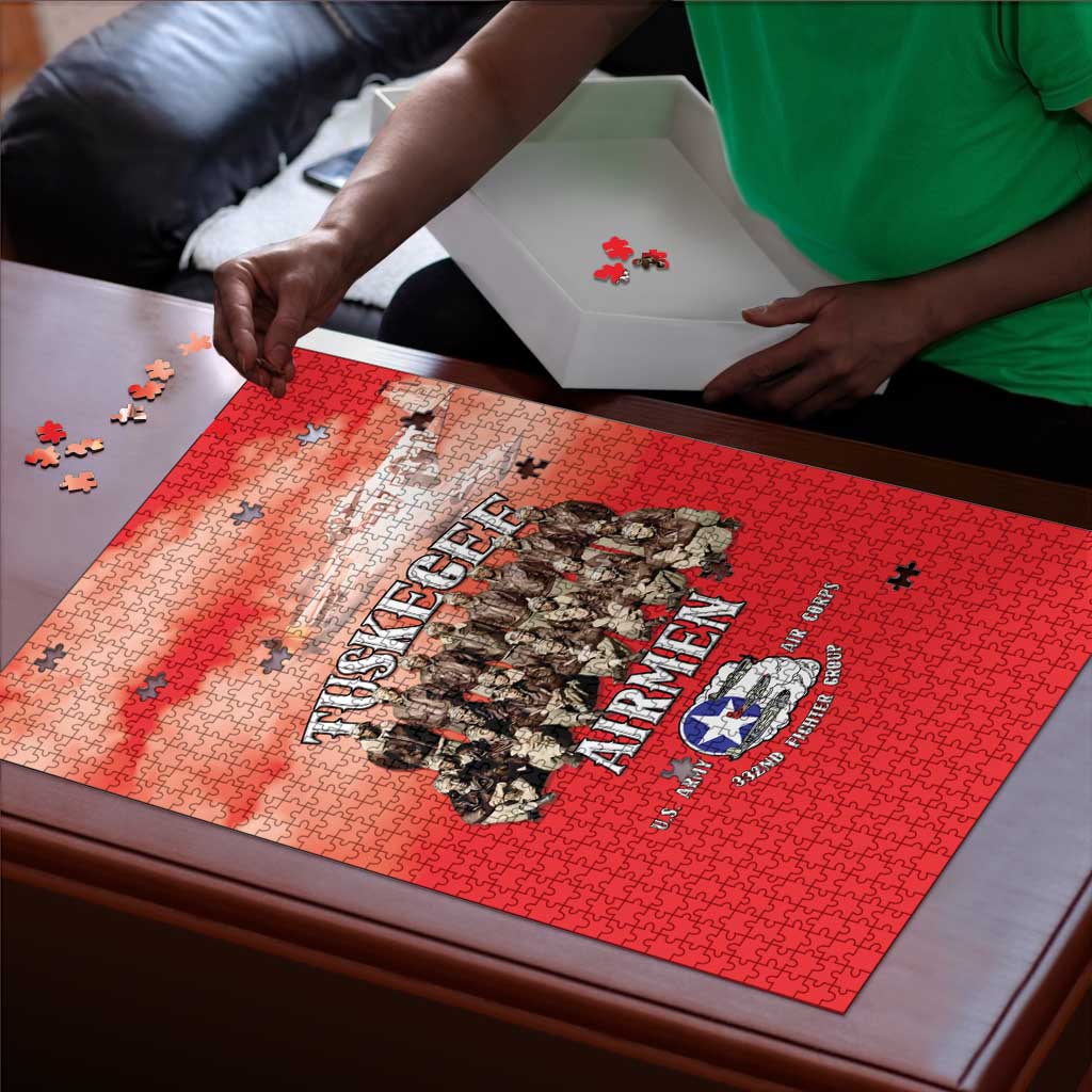 Remembering Tuskegee Airmen Puzzle Heroes of the 332nd Squadron Red Art