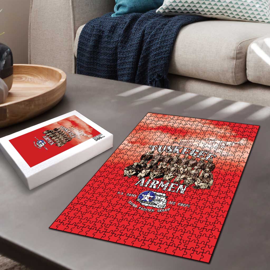 Remembering Tuskegee Airmen Puzzle Heroes of the 332nd Squadron Red Art