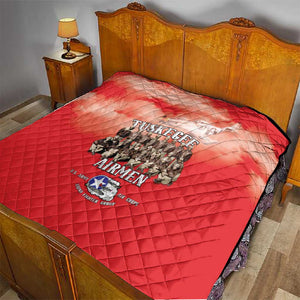 Remembering the Red Tail Heroes Quilt Tuskegee Airmen Legacy - Red - African Pride