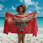 Remembering the Red Tail Heroes Sarong Tuskegee Airmen Legacy - Red - African Pride