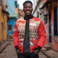 Remembering the Red Tail Heroes Sleeve Zip Bomber Jacket Tuskegee Airmen Legacy - Red - African Pride