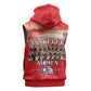 Remembering the Red Tail Heroes Sleeveless Hoodie Tuskegee Airmen Legacy - Red - African Pride