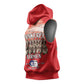 Remembering the Red Tail Heroes Sleeveless Hoodie Tuskegee Airmen Legacy - Red - African Pride