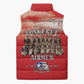 Remembering Tuskegee Airmen Sleeveless Puffer Jacket Heroes of the 332nd Squadron Red Art