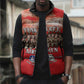 Remembering Tuskegee Airmen Sleeveless Puffer Jacket Heroes of the 332nd Squadron Red Art