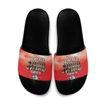 Remembering Tuskegee Airmen Slide Sandals Heroes of the 332nd Squadron Red Art