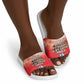 Remembering Tuskegee Airmen Slide Sandals Heroes of the 332nd Squadron Red Art