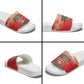 Remembering Tuskegee Airmen Slide Sandals Heroes of the 332nd Squadron Red Art