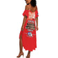 Remembering the Red Tail Heroes Summer Maxi Dress Tuskegee Airmen Legacy - Red - African Pride