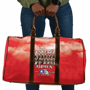 Remembering Tuskegee Airmen Travel Bag Heroes of the 332nd Squadron Red Art