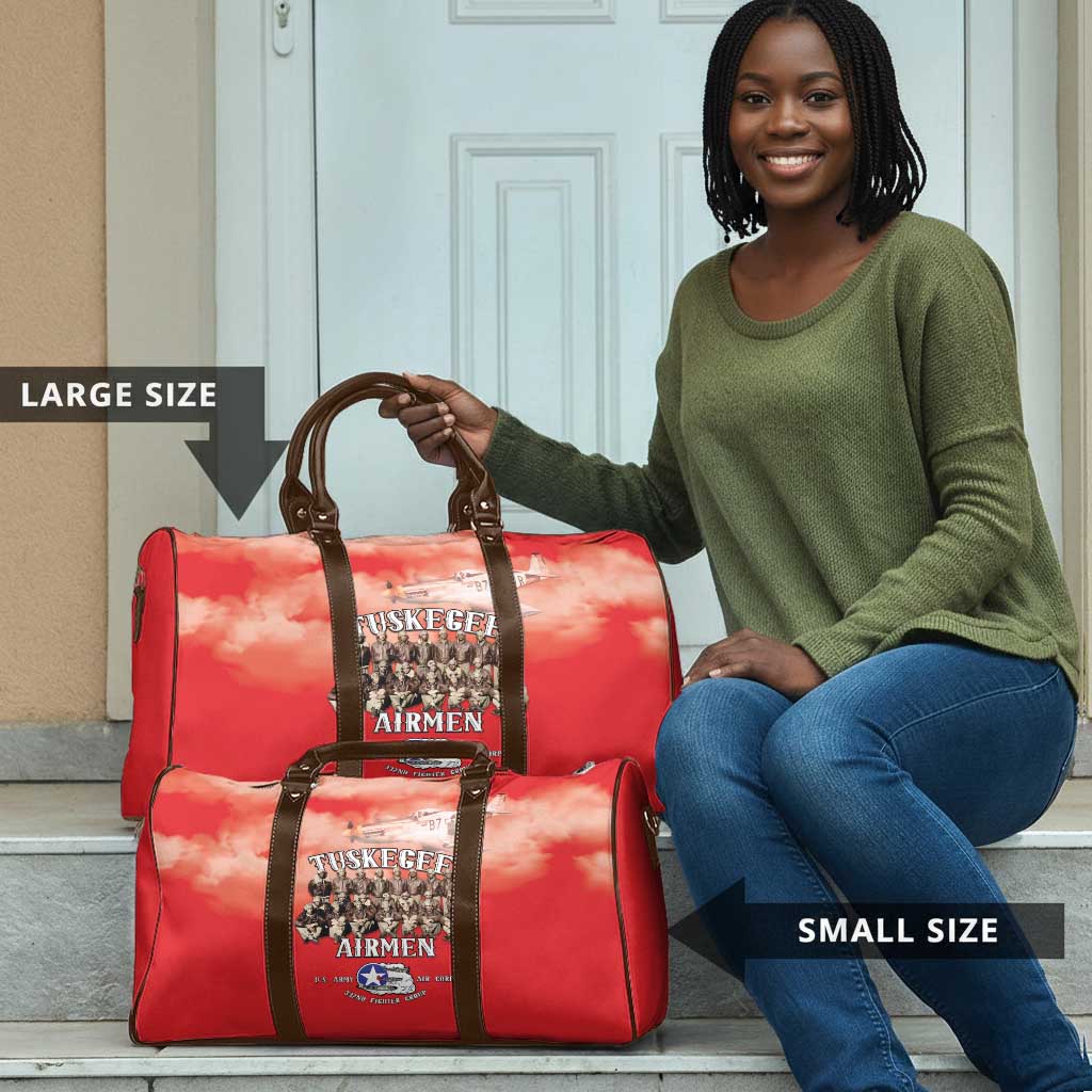 Remembering Tuskegee Airmen Travel Bag Heroes of the 332nd Squadron Red Art