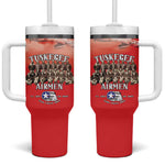 Remembering the Red Tail Heroes Tumbler With Handle Tuskegee Airmen Legacy - Red - African Pride