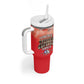 Remembering the Red Tail Heroes Tumbler With Handle Tuskegee Airmen Legacy - Red - African Pride