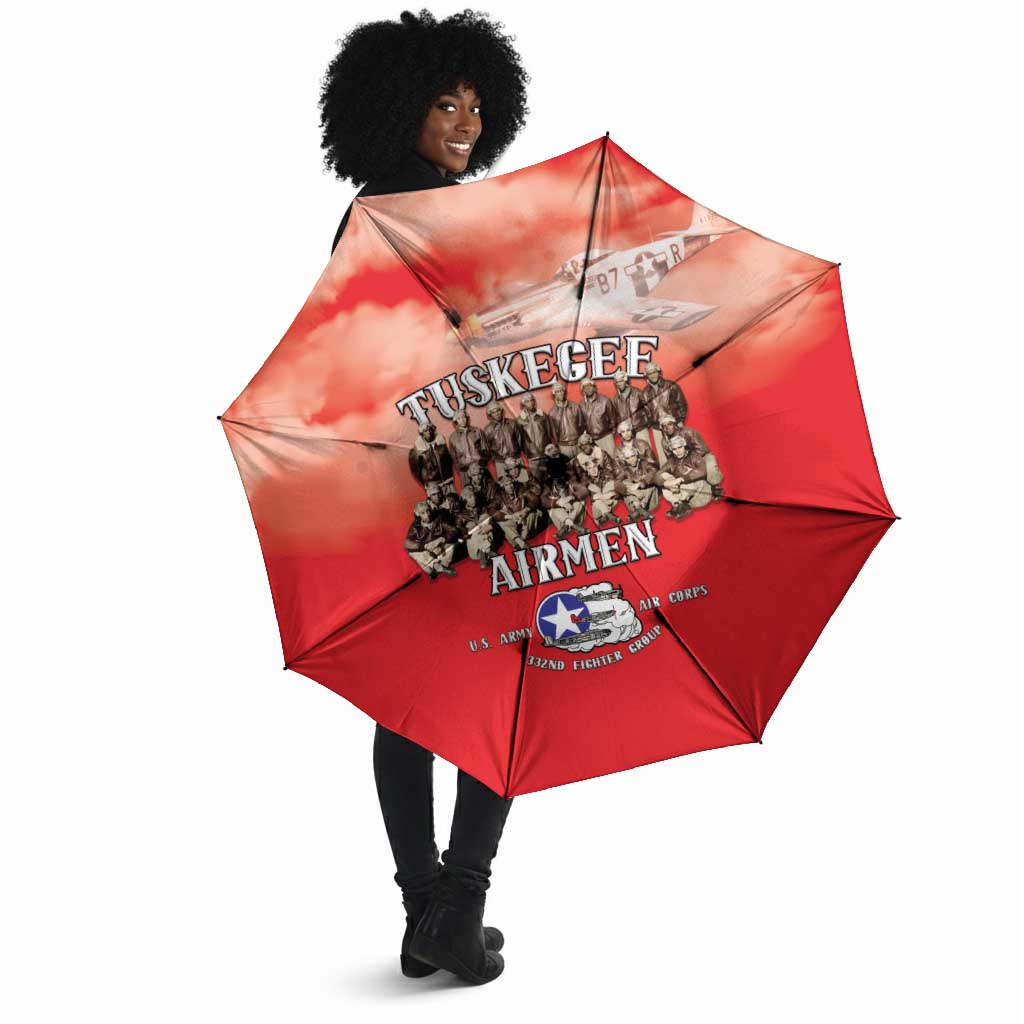 Remembering Tuskegee Airmen Umbrella Heroes of the 332nd Squadron Red Art