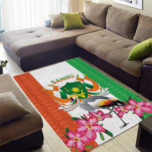 Afro Niger Sannu Area Rug Coat Of Arms - African Pattern