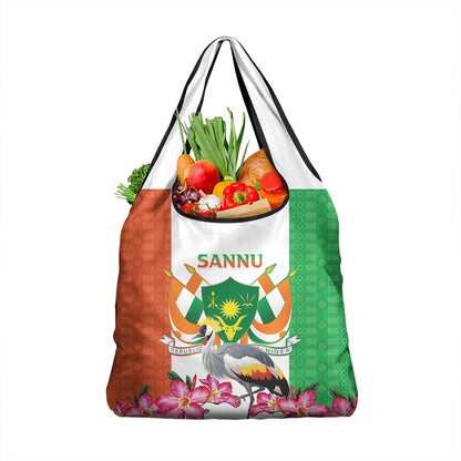 Afro Niger Sannu Grocery Bag Coat Of Arms - African Pattern
