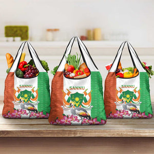 Afro Niger Sannu Grocery Bag Coat Of Arms - African Pattern