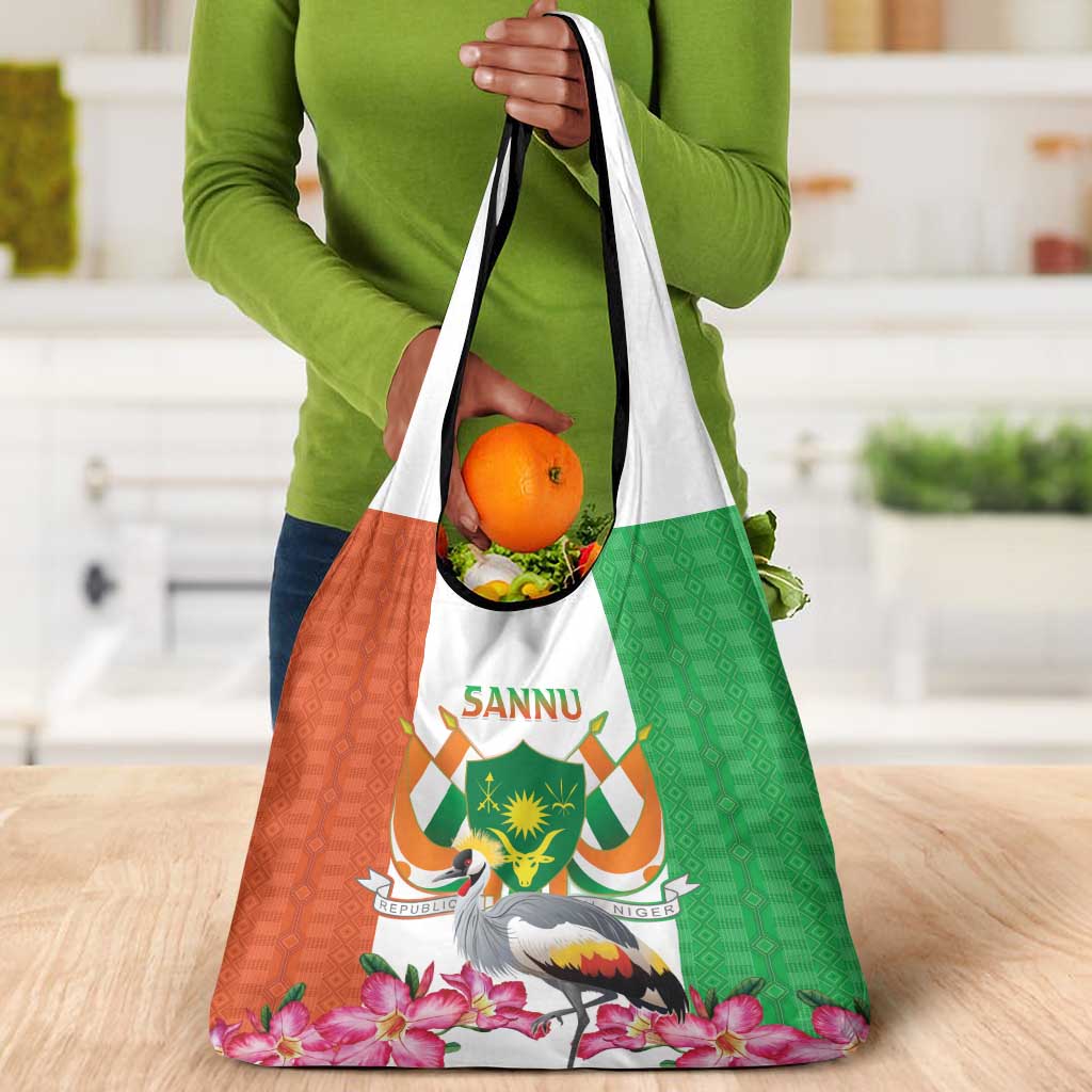Afro Niger Sannu Grocery Bag Coat Of Arms - African Pattern