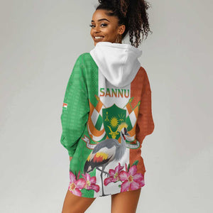 Afro Niger Sannu Hoodie Dress Coat Of Arms - African Pattern
