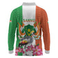 Afro Niger Sannu Long Sleeve Polo Shirt Coat Of Arms - African Pattern