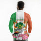 Afro Niger Sannu Long Sleeve Polo Shirt Coat Of Arms - African Pattern