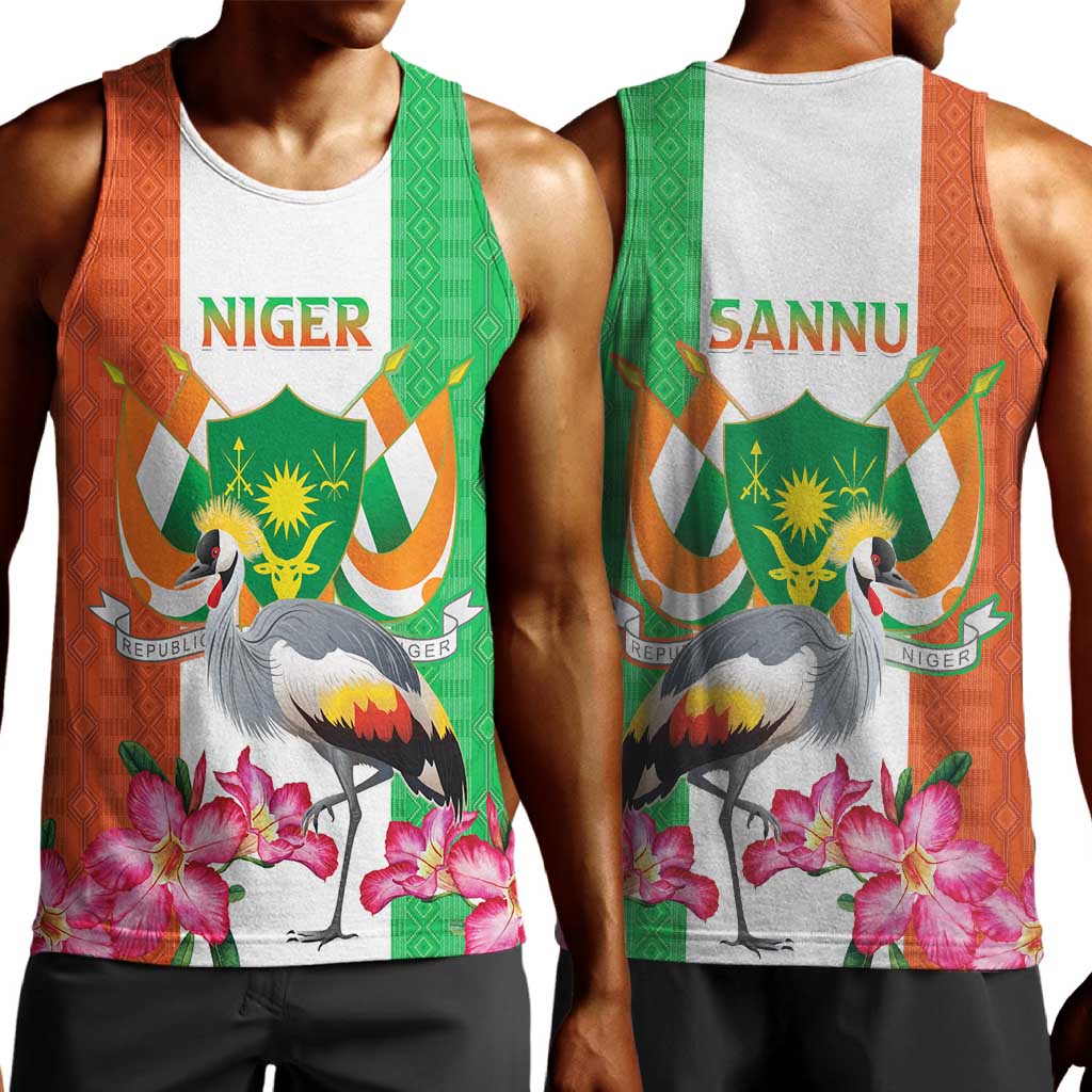 Afro Niger Sannu Men Tank Top Coat Of Arms - African Pattern