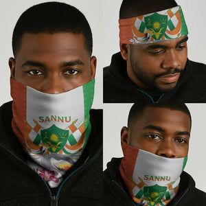Afro Niger Sannu Neck Gaiter Coat Of Arms - African Pattern - African Pride