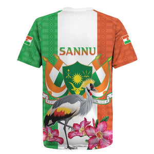 Afro Niger Sannu Rugby Jersey Coat Of Arms - African Pattern