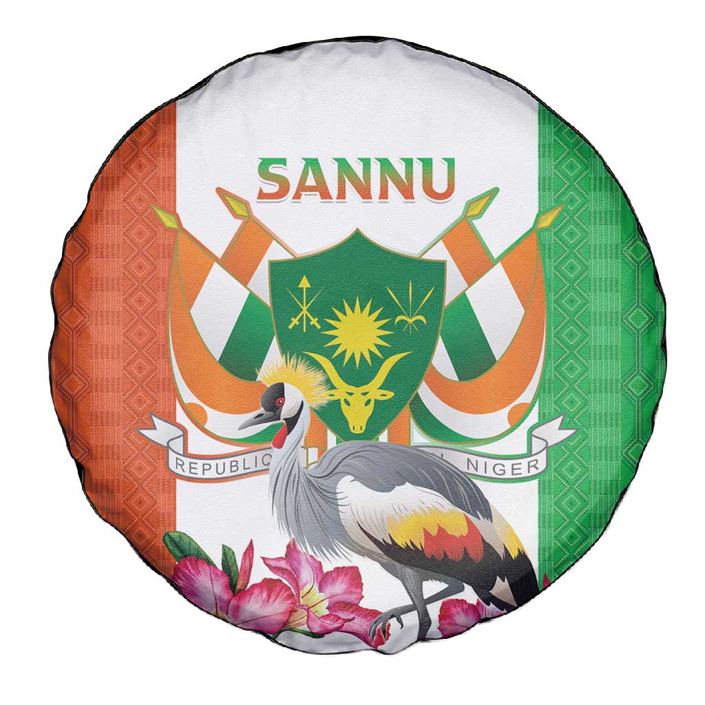 Afro Niger Sannu Spare Tire Cover Coat Of Arms - African Pattern