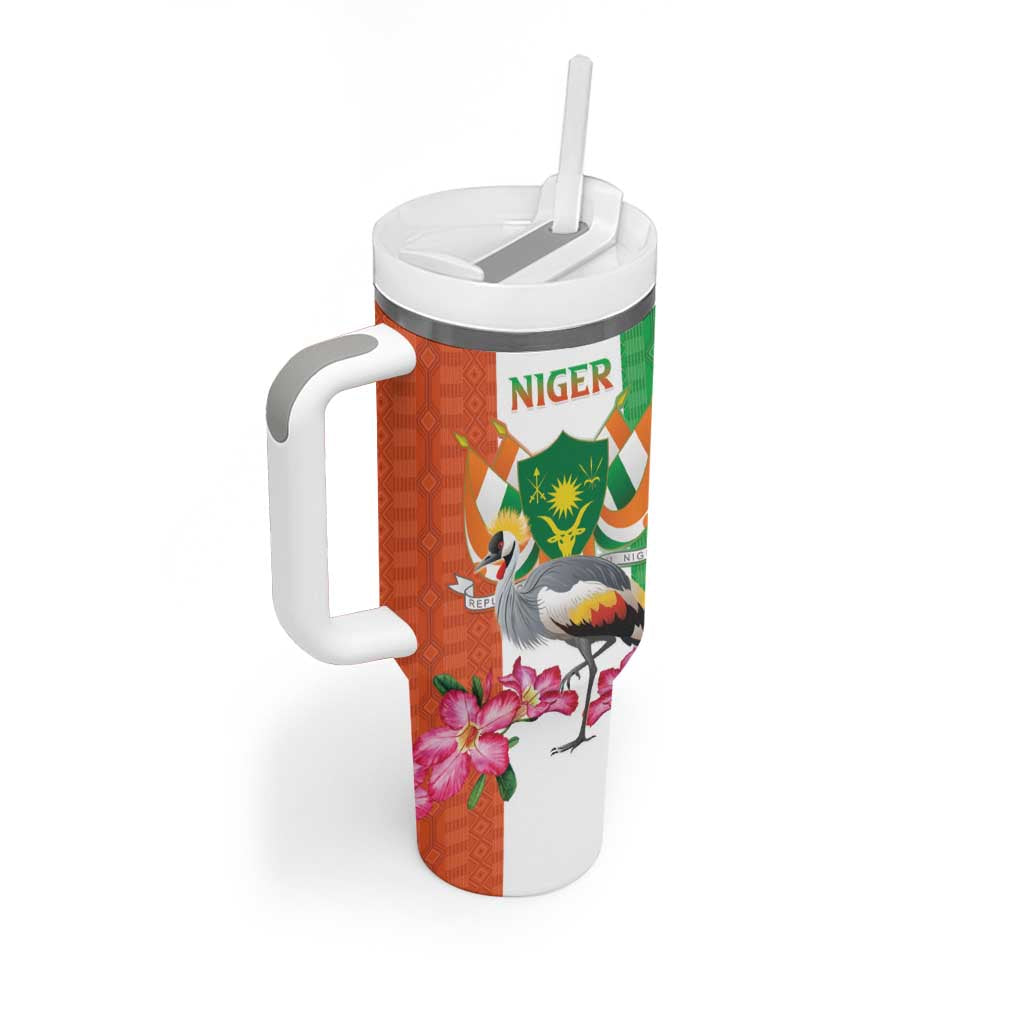 Afro Niger Sannu Tumbler With Handle Coat Of Arms - African Pattern