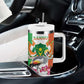 Afro Niger Sannu Tumbler With Handle Coat Of Arms - African Pattern
