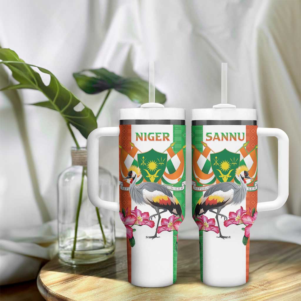 Afro Niger Sannu Tumbler With Handle Coat Of Arms - African Pattern