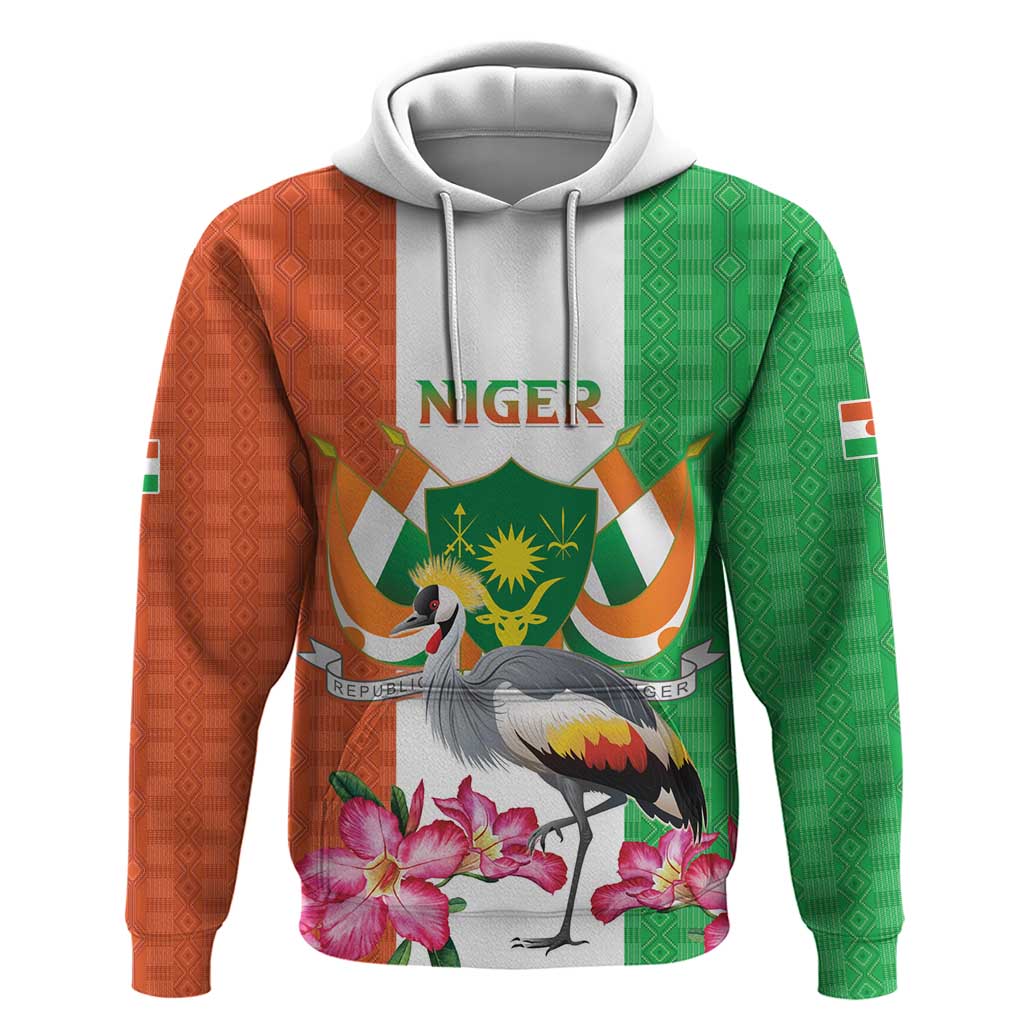 Afro Niger Sannu Zip Hoodie Coat Of Arms - African Pattern
