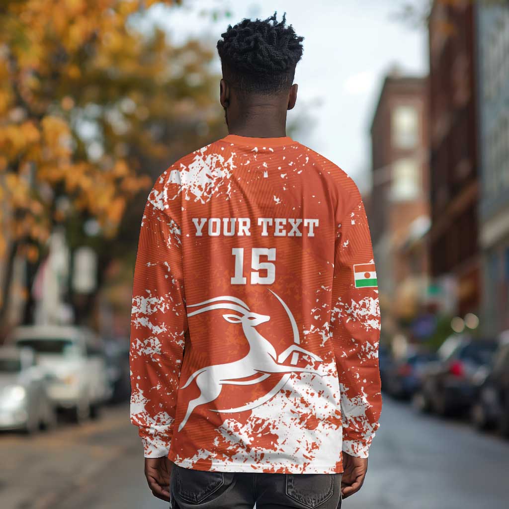 Custom Afro Niger Football Long Sleeve Shirt We Are Champions