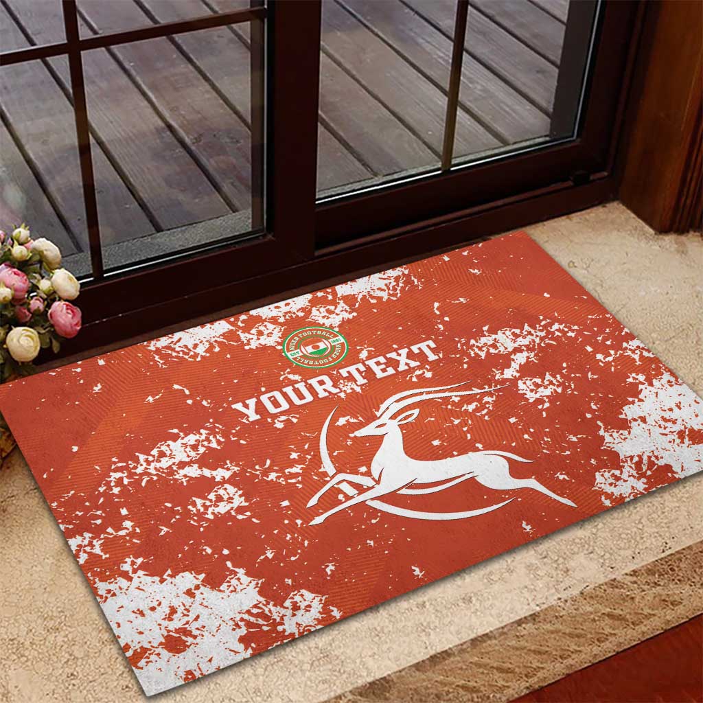 Custom Afro Niger Football Rubber Doormat We Are Champions